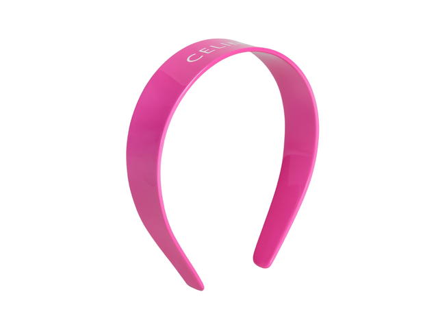 Celine Celine Monochroms Celine Headband In Acetate Flash Pink - view 2