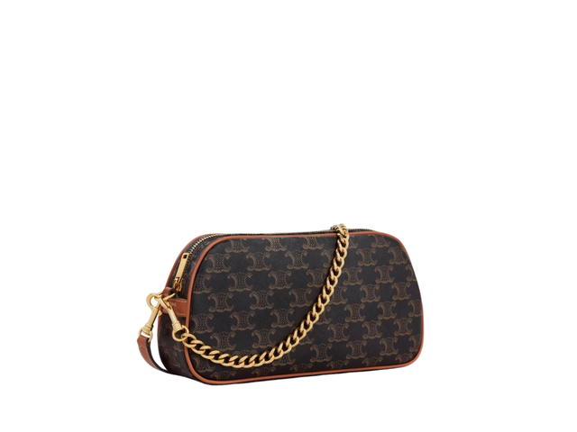 Celine Celine Multi Bag In Triomphe Canvas And Calfskin With Gold Finishing Tan - view 3