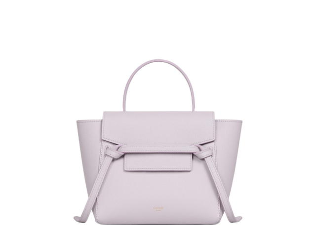 Celine Celine Nano Belt Bag In Grained Calfskin Lavender Grey - view 1