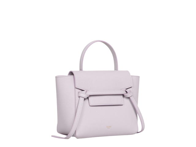 Celine Celine Nano Belt Bag In Grained Calfskin Lavender Grey - view 3