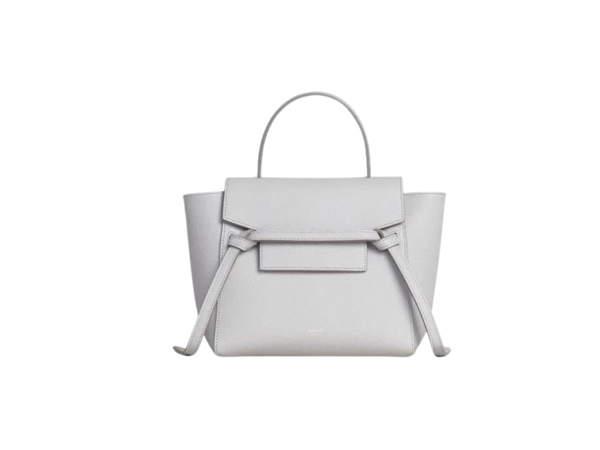Celine Celine Nano Belt Bag In Grained Calfskin Light Grey