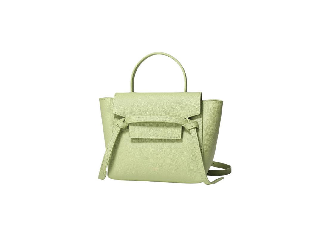 Celine Celine Nano Belt Bag In Grained Calfskin Light Jade