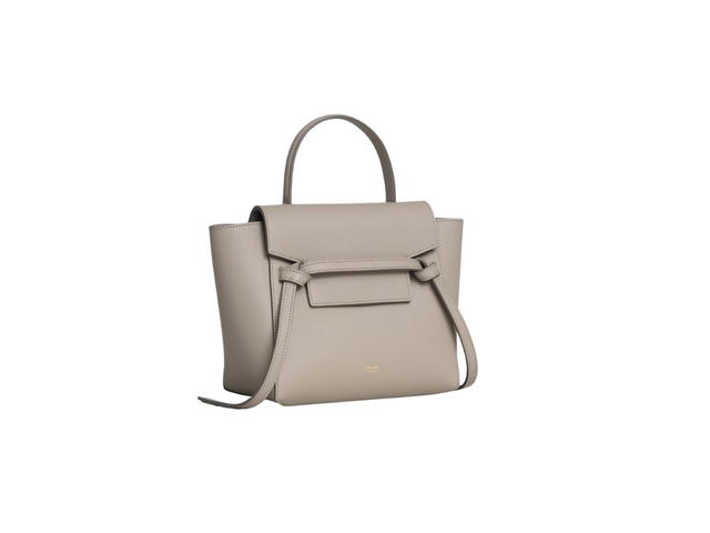 Celine Celine Nano Belt Bag In Grained Calfskin With Gold Finishing Light Taupe - view 2