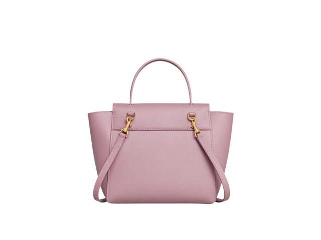 Celine Celine Nano Belt Bag In Grained Calfskin With Gold Finishing Petal - view 2