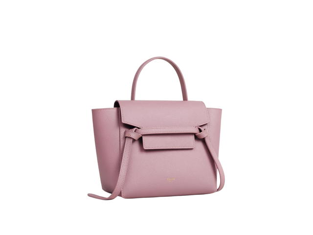 Celine Celine Nano Belt Bag In Grained Calfskin With Gold Finishing Petal - view 3