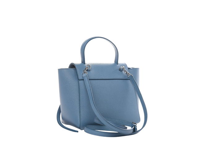 Celine Celine Nano Belt Bag In Grained Calfskin With Palladium Finishing Slate Blue - view 2