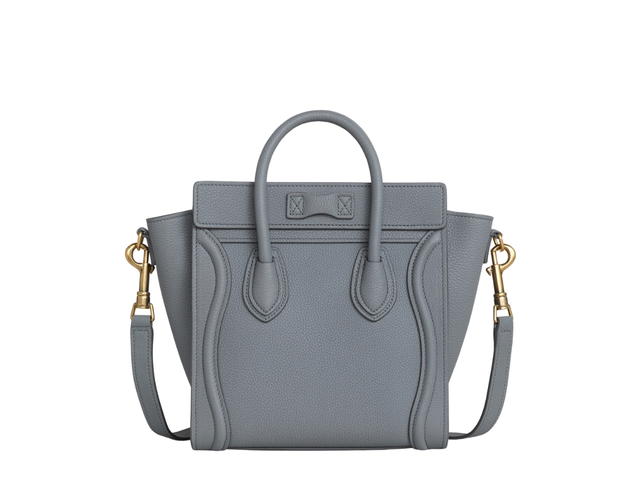 Celine Celine Nano Luggage Bag In Baby Drummed Calfskin With Gold Hardware Hard Kohl - view 2