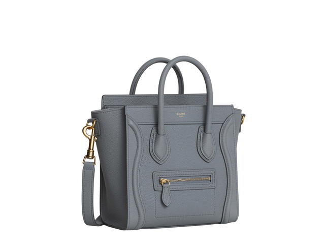Celine Celine Nano Luggage Bag In Baby Drummed Calfskin With Gold Hardware Hard Kohl - view 3