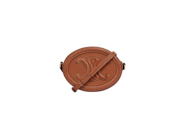 Celine Celine Oval Bag Cuir Triomphe In Smooth Calfskin With Gold Finishing Tan - view 3