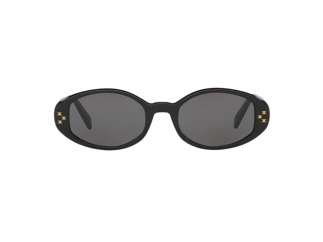 Celine Celine Oval Sunglasses In Acetate Black With Triomphe Logo