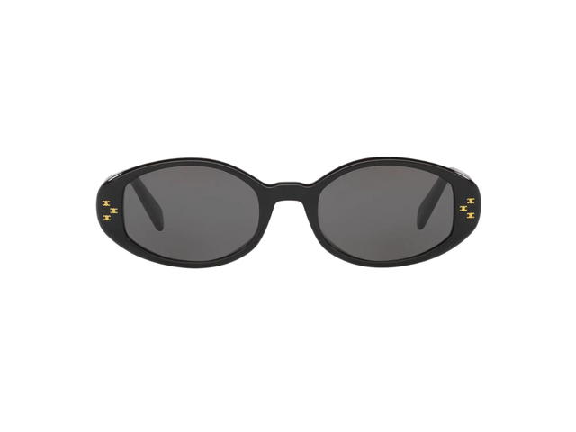 Celine Celine Oval Sunglasses In Acetate Black With Triomphe Logo - view 1