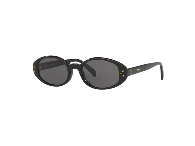 Celine Celine Oval Sunglasses In Acetate Black With Triomphe Logo - view 3