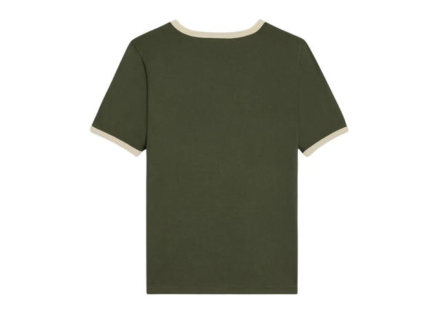 Celine Celine Paris 70’S T-Shirt In Cotton Jersey Green Kaki Dark Beige - view 2