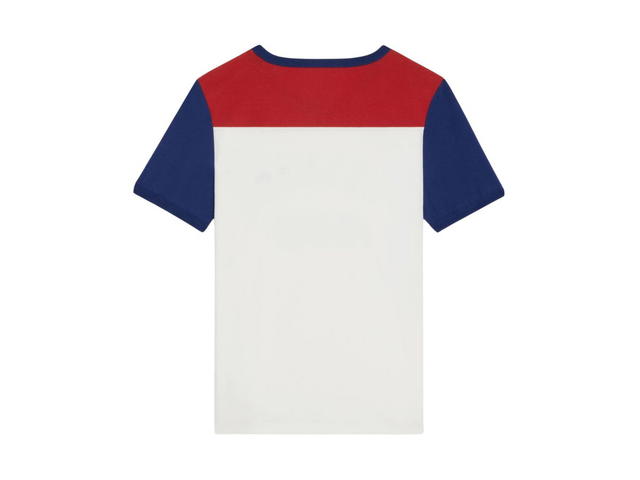 Celine Celine Paris 70's T-Shirt In Cotton Jersey Off White-Bleu Berlin-Deep - view 2