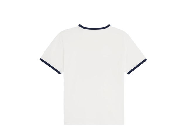 Celine Celine Paris Loose T-Shirt In Cotton Jersey Off White / Navy / Black - view 2