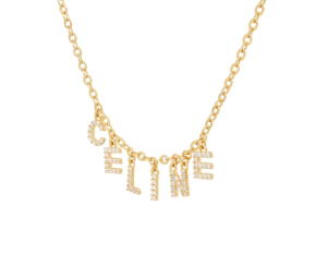Buy Celine Paris Strass Necklace In Brass With Gold Finish And Crystals at Sasom – Authentic and Ready to Ship