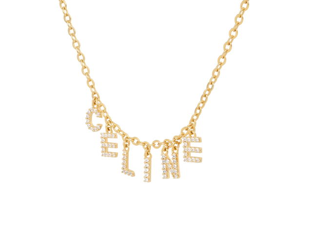Celine Celine Paris Strass Necklace In Brass With Gold Finish And Crystals - view 1