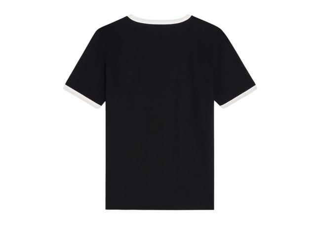 Celine Celine Paris T-Shirt In Cotton Jersey Black White - view 2