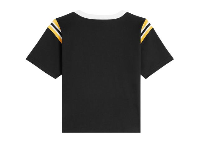 Celine Celine Paris T-Shirt In Cotton Jersey Black Yellow White - view 2