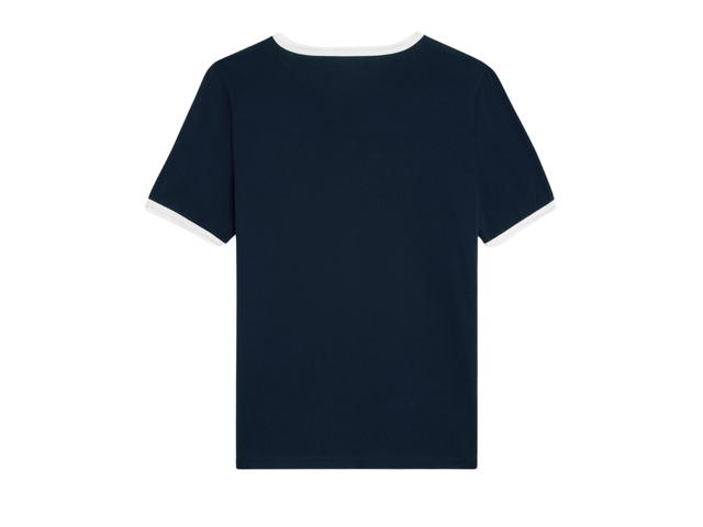 Celine Celine Paris T-Shirt In Cotton Jersey Navy Off White - view 2