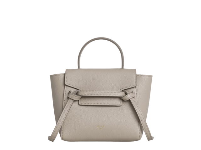 Celine Celine Pico Belt Bag In Grained Calfskin With Gold Finishing Hardware Light Taupe - view 1