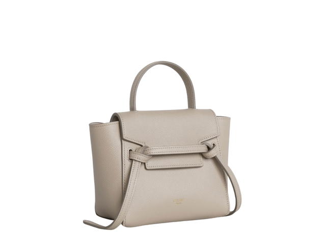 Celine Celine Pico Belt Bag In Grained Calfskin With Gold Finishing Hardware Light Taupe - view 3