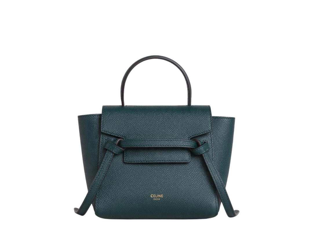 Celine Celine Pico Belt Bag In Grained Calfskin With Gold Finishing Amazone