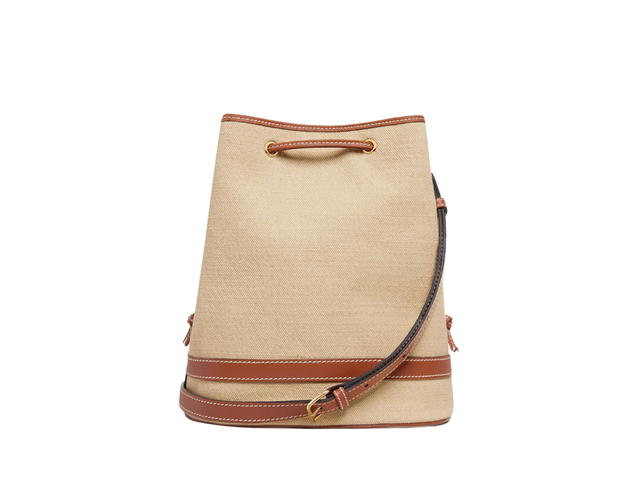 Celine Celine Seau Marin In Textile And Calfskin With Textile Lining Natural-Tan - view 2