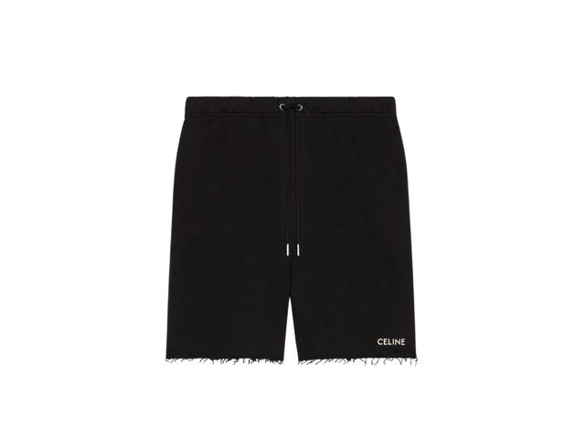 Celine Celine Shorts In Cotton Fleece Black White - view 1