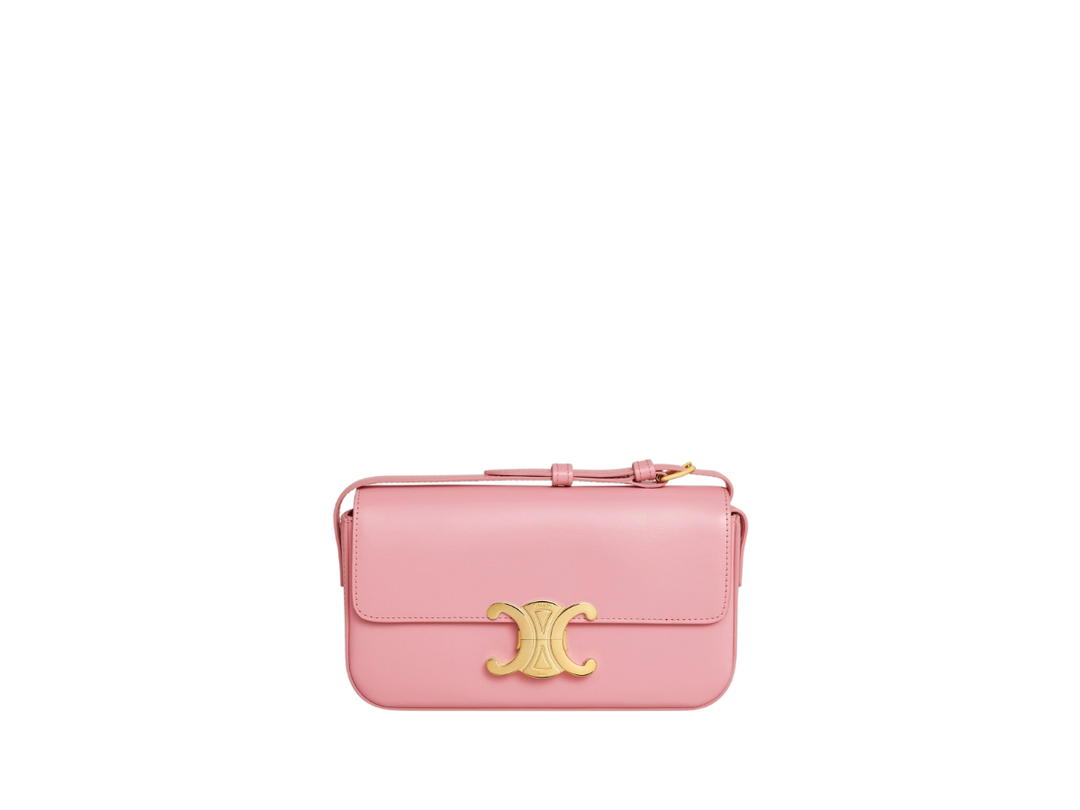 Celine Celine Shoulder Bag Claude In Shiny Calfskin With Gold Finishing Hardware Rose
