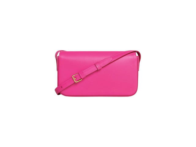 Celine Celine Shoulder Bag Triomphe In Shiny Calfskin Bright Pink - view 3