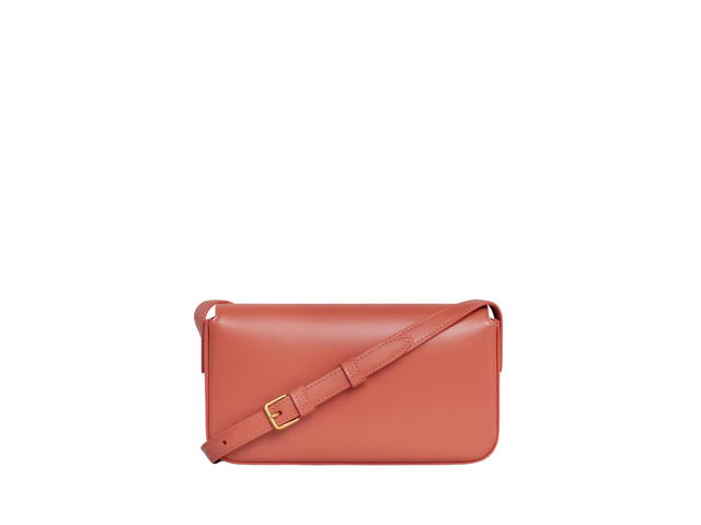Celine Celine Shoulder Bag Triomphe In Shiny Calfskin With Gold Finishing Hardware Lychee - view 3