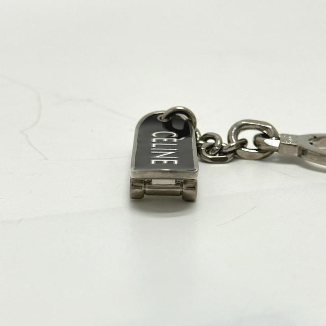 Celine CELINE skateboard Bag Charm Key Holder Metal Black/Silver - view 5