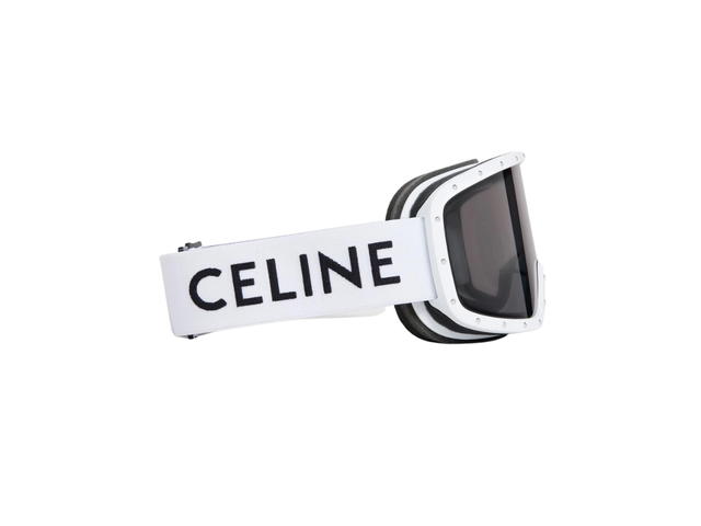 Celine Celine Ski Mask In Plastic With Metal Studs White White - view 2