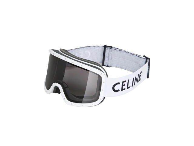 Celine Celine Ski Mask In Plastic With Metal Studs White White - view 3