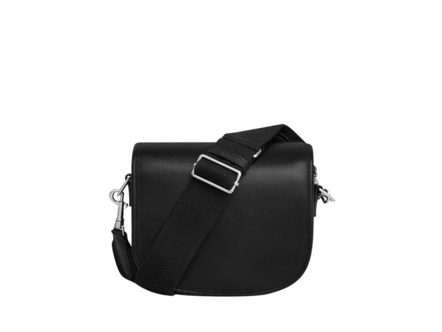 Celine Celine Small Besace Strap Triomphe In Supple Natural Calfskin Leather With Silver Finishing Hardware Black - view 3