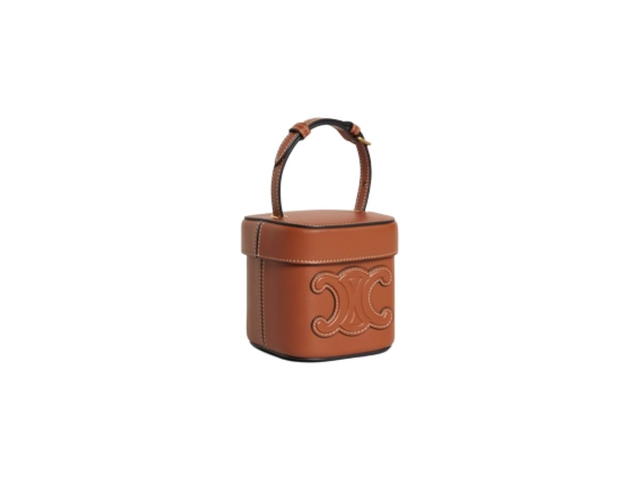 Celine Celine Small Box Cuir Triomphe in Smooth Calfskin Tan - view 2