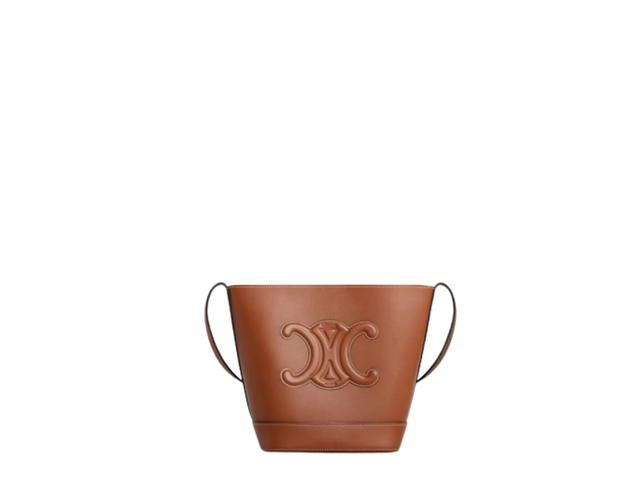 Celine Celine Small Bucket Cuir Triomphe In Smooth Calfskin Leather With Gold Finishing Hardware Tan - view 1