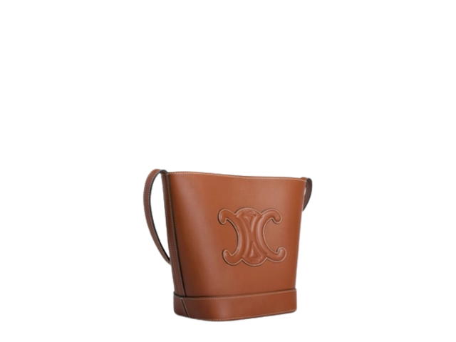Celine Celine Small Bucket Cuir Triomphe In Smooth Calfskin Leather With Gold Finishing Hardware Tan - view 2