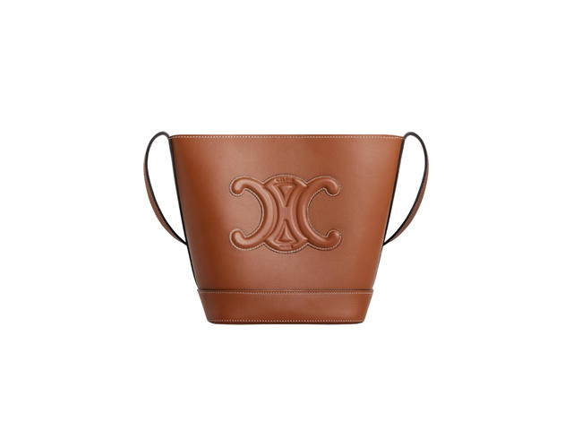 Celine Celine Small Bucket Cuir Triomphe In Smooth Calfskin Tan - view 1