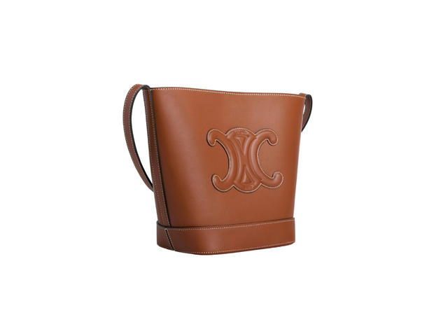Celine Celine Small Bucket Cuir Triomphe In Smooth Calfskin Tan - view 3