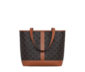 Buy Celine Small Cabas In Triomphe Canvas And Calfskin With Gold Finishing Tan at Sasom – Authentic and Ready to Ship