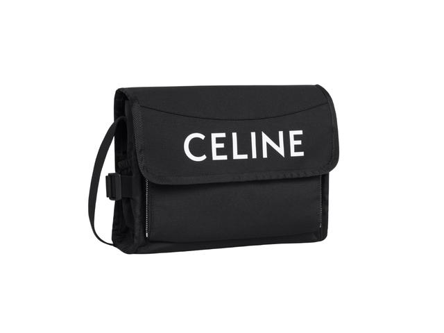 Celine Celine Small Messenger Trekking In Nylon With Celine Print Black - view 3