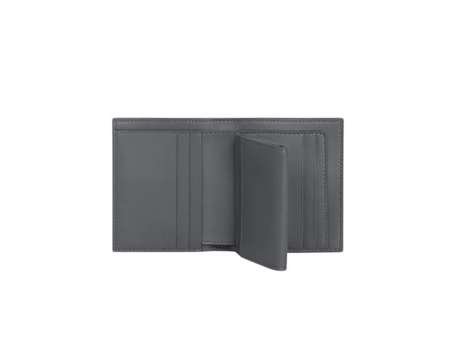 Celine Celine Small Strap Wallet Essentials In Bicolour Grained Calfskin Grey Vintage Pink - view 3