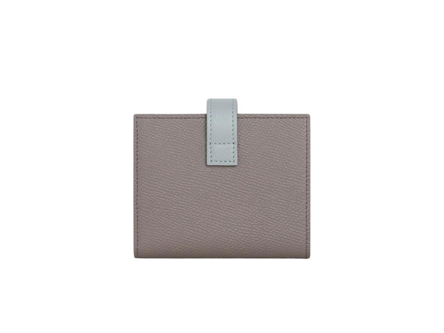 Celine Celine Small Strap Wallet Essentials In Bicolour Grained Calfskin Pebble Mineral - view 2