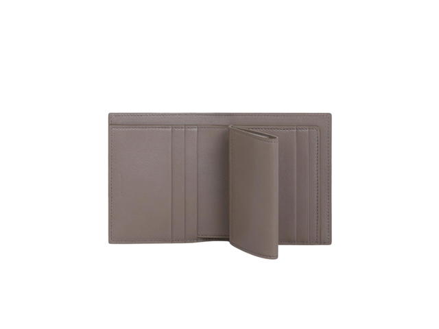 Celine Celine Small Strap Wallet Essentials In Bicolour Grained Calfskin Pebble Mineral - view 3