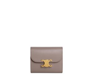 Buy Celine Small Wallet Triomphe In Shiny Calfskin Pebble at Sasom – Authentic and Ready to Ship