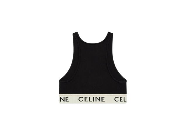 Celine Celine Sports Bra In Athletic Knit Black Cream - view 2