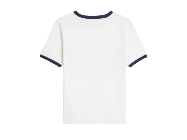 Celine Celine ST Tropez 70's T-Shirt In Cotton Jersey Off White-Navy - view 2