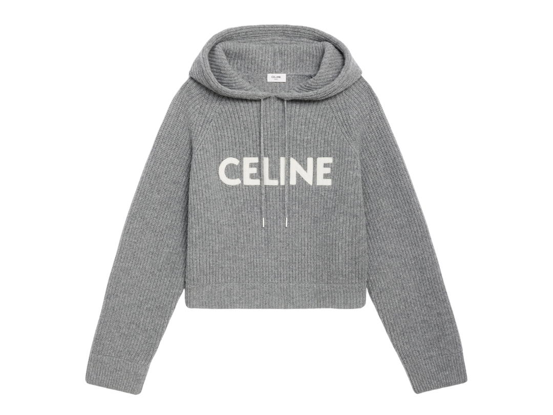 Celine Celine Sweater With Hood In Wool Medium Grey